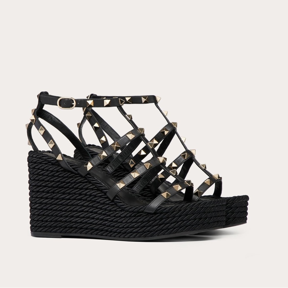 Make an Offer Valentino Garavani Ankle Strap Wedge Sandals